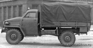 ГАЗ-63 образца 1944 года, испытавший на себе влияние ленд-лизовских автомобилей, стал первым грузовым вездеходом в СССР с односкатными колесами.