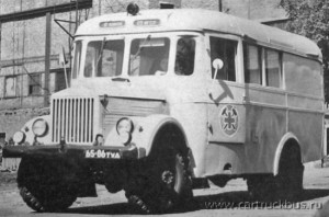 Автобус на шасси ГАЗ-63Е с кузовом типа «Аремкуз» для ВГСЧ производства Ворошиловградского ГАрЗ. Тула, 1970-е.