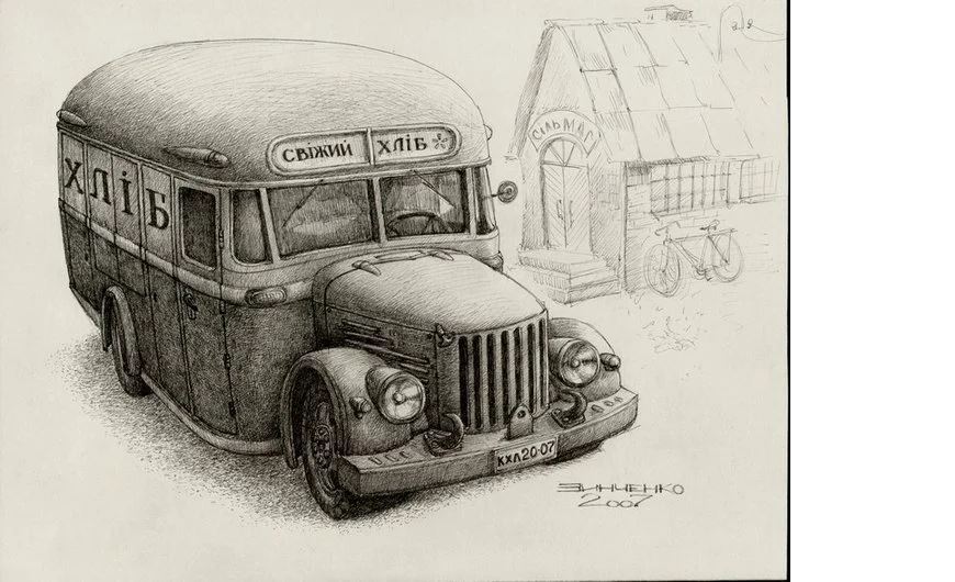 автобус на базе ГАЗ-51 рисунок Виктор Зинченко.jpg